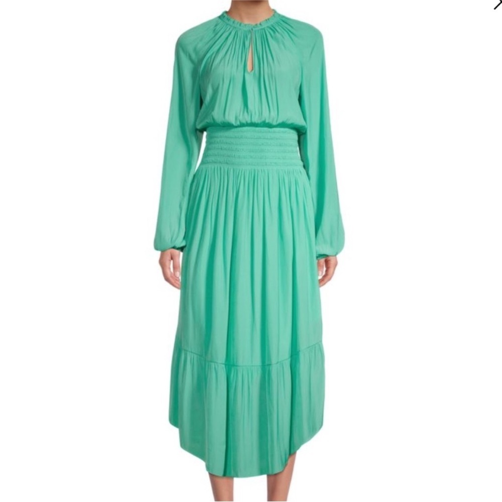 RAMY BROOK ​Lisa Smocked Maxi Sea Green Boho Dress